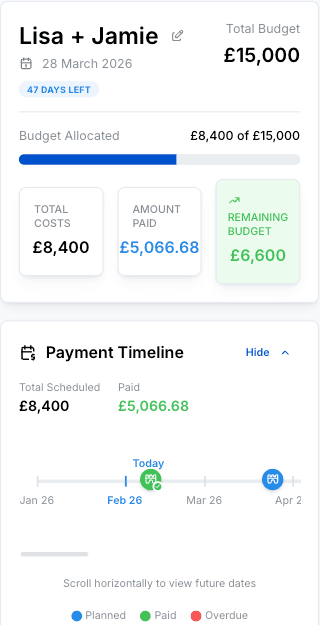 Screenshot of mobile app view